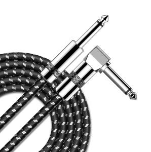 Wholesale OEM 3M 1/4 Inch 6.3mm TS Jack Right Angle Music Instrument Bass Amplifier Pedal Guitar Patch Cable from china suppliers