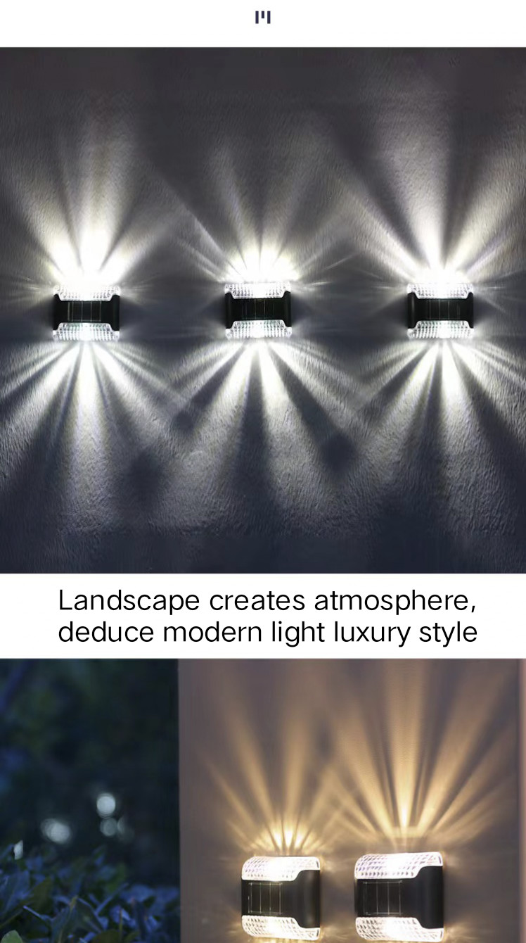 Courtyard Super Bright Solar Wall Light LED Garden Villa Washing Lamp