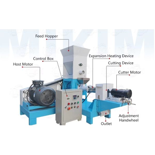 Cat Fish Dog Pet Food Animal Floating Price Feed Pellet Make Extruder Processing Machine for Fish Food
