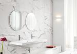 Non Slip Carrara Marble Porcelain Tile Absorption Rate Less Than 0.05%