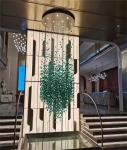 Hotel Crystal Chandelier Bar Living Room Large Engineering Light Green
