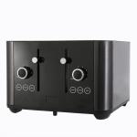 Household Toaster Black Stainless Steel Auto Electric Power Cut Off Function