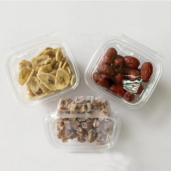 OEM PET Fruit Plastic Container Transparent PET Box for Snack Nuts Dessert Fruits