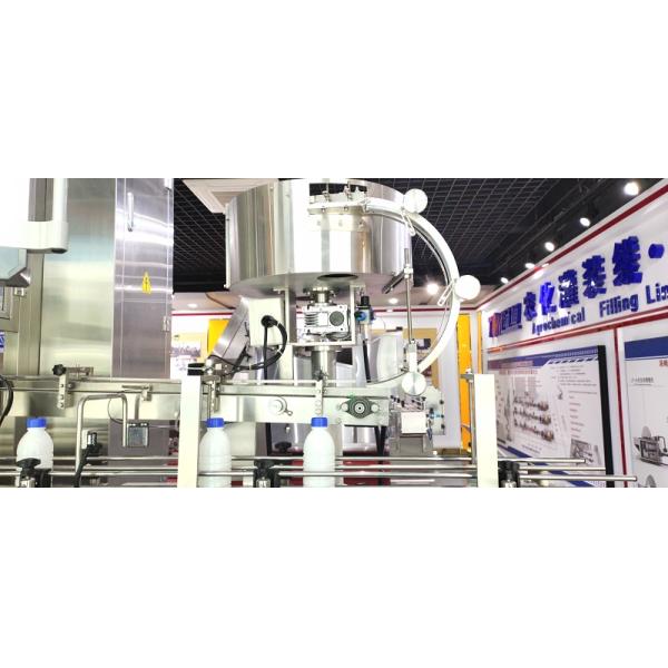 PLC Controlled Automatic Capping Machine Servo Motor Double Head Following Type