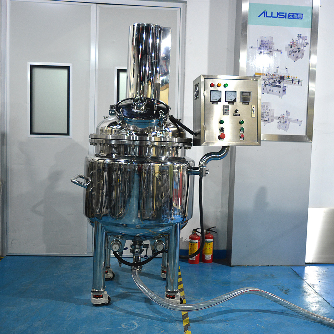 50L Cosmetic Blender Vacuum Emulsifier Facial Cream Homogenizing Tank Making Mixing Reactor Lotion Machinery