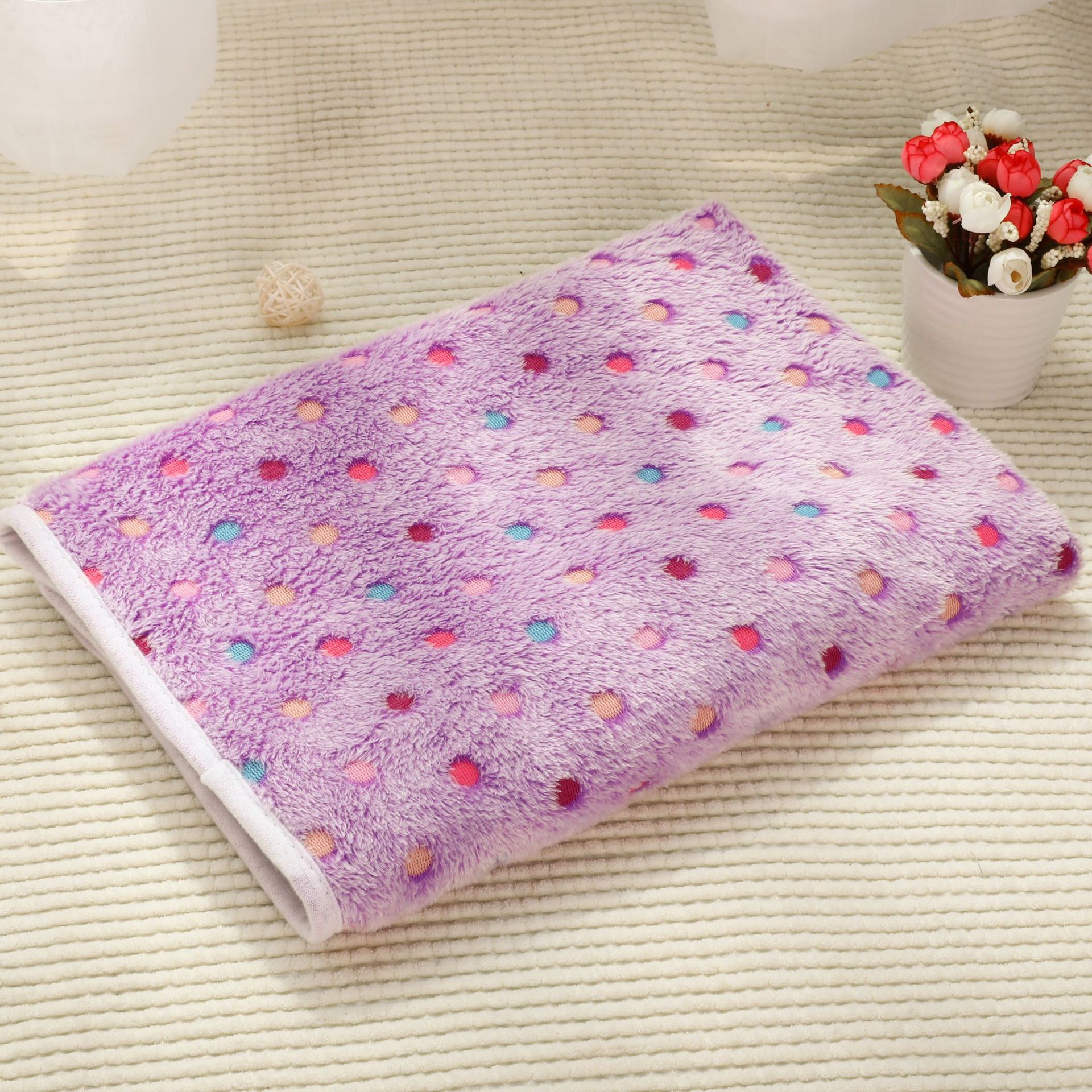 Dog Blanket Soft Plush Coral Fleece Mechanical Wash Pets Rest Sleeping Custom Printed