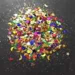 Person Christmas Eye Shadow Glitter Mixed Chunky Sequins PVC Moon Heart Pentacle