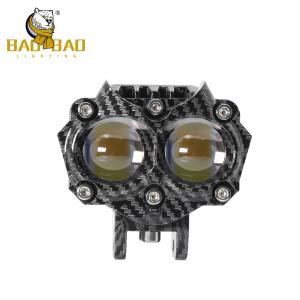 Wholesale Carbon Fiber Casing White Yellow Flash Aluminum LED Motorcycle Spot Lights from china suppliers