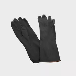 Wholesale Black Heavy Rubber nitrile chemical gloves Resistant To Acid And Alkali from china suppliers