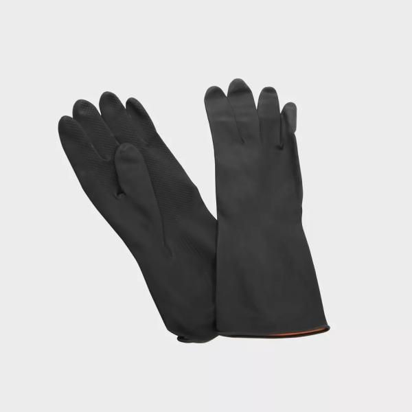 Hot Selling Heavy Duty Latex Safety Gloves Popular Natural Rubber Black
