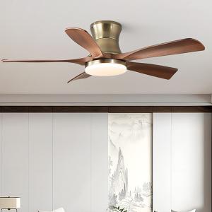 Wholesale 42/52 Inch 3/5 Straight Blades Wooden Leaf Ceiling Fan Remote Control from china suppliers
