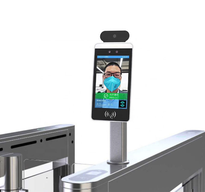 8 Inch Smart Pass Android Monitor With Body Temperature Testing & RFID NFC Card Reading & Face Recognition
