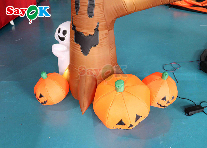 2mH Blow Up Pumpkin For Yard Outdoor Ghosts Tree Halloween Decoration