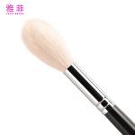 Natural Wood Handle Powder Blush Brush Flame Shaped Handcrafted