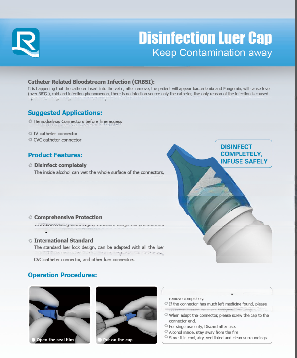 Class I Disinfection Port Protector Foam and Alcohol Combination