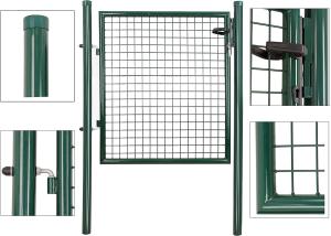 Wholesale Round Post Pvc Coated 1.8*1m Metal Garden Fence Gate from china suppliers