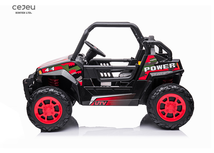 Pink Kids Electric UTV Dual Drive Kid Size Music And Horn Sound