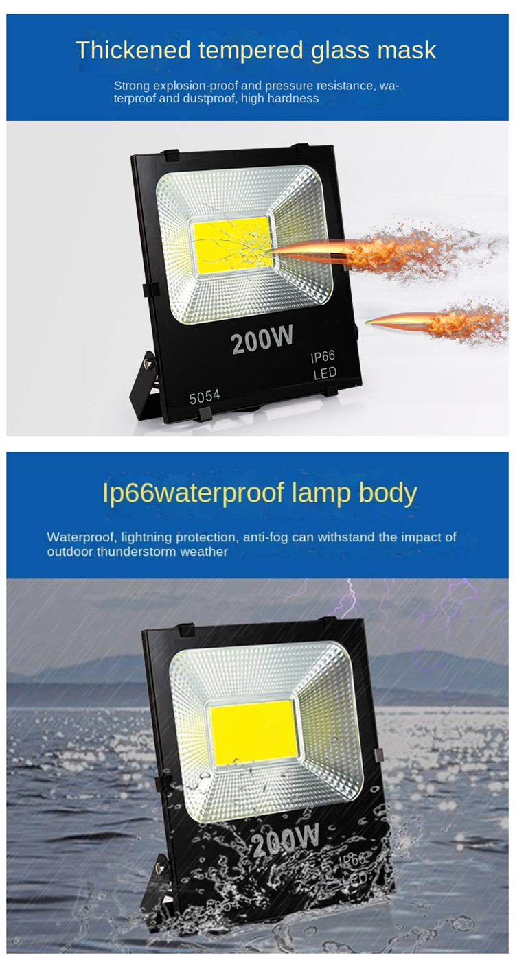 High Power 500w led flood light 100W 50W 30W 20W 10W Slim IP65 Waterproof Outdoor LED Floodlight COB Flood Light Spotlights