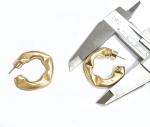 Customize Thick Brass Hoop Earrings Polished Small Brass Hoop Earrings