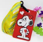 Customized Students Cartoon 3d Snoopy Meal Card Holder / ID Tag / Travel Tag