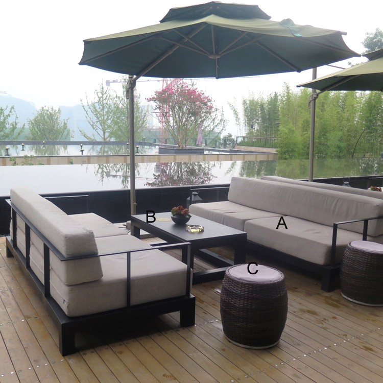 Haoyida 1200mm Cast Iron And Wood Garden Bench Advertising