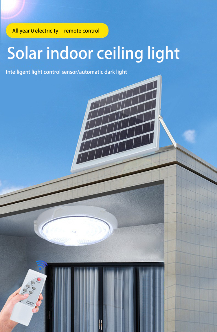 Ip65 Waterproofing Induction Solar Led Ceiling Light For Garden 100W 200W 300W 500W