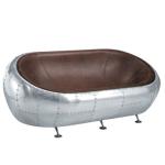 SGS ISO Rivet Scoop Love Aviator Leather Sofa Defaico Furniture