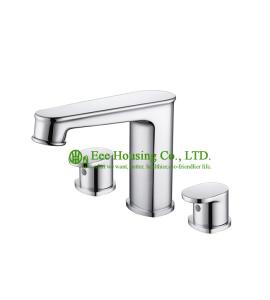 Wholesale basin faucet,brass three-hole basin mixer,bathroom faucet,chrome finished,bathroom accessories from china suppliers