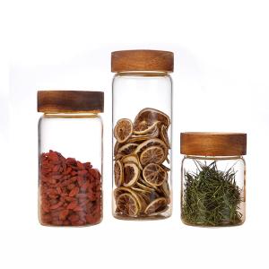 Wholesale Round High Borosilicate Glass Storage Jars Food Storage Glass Airtight Jar from china suppliers
