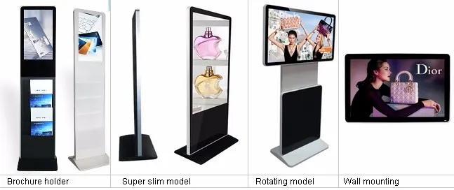 55 Inch Shopping Mall Information Kiosk Advertising Player Touch Screen Kiosk with Digital Signage LCD Display Screen Monitor All in One Kiosk
