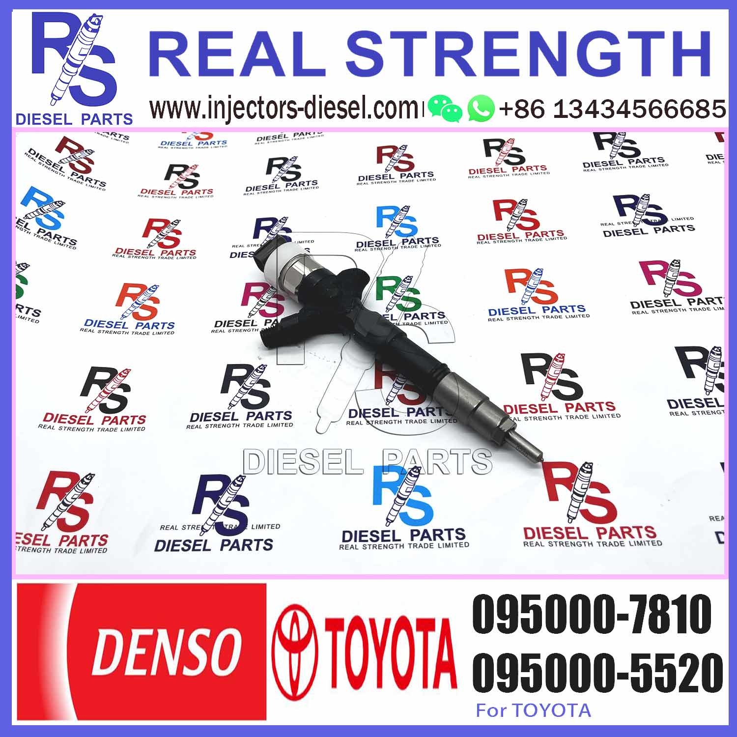 Diesel fuel Common Rail Injector Assembly 23670-30120 095000-7810 For Toyota Dyna