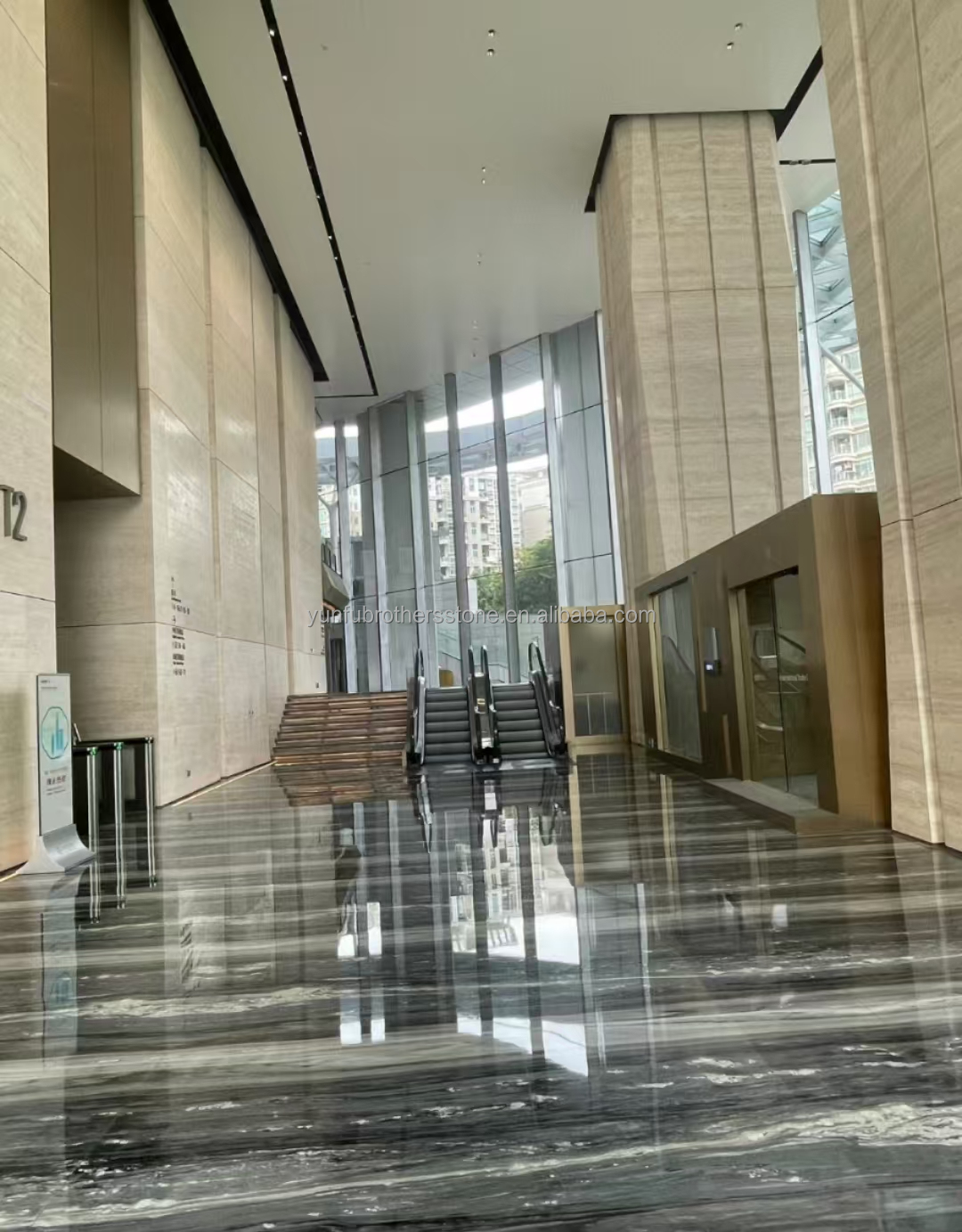 Modern Design Stone Form Natural Stone Beige Travertine for Hotels Decoration Project