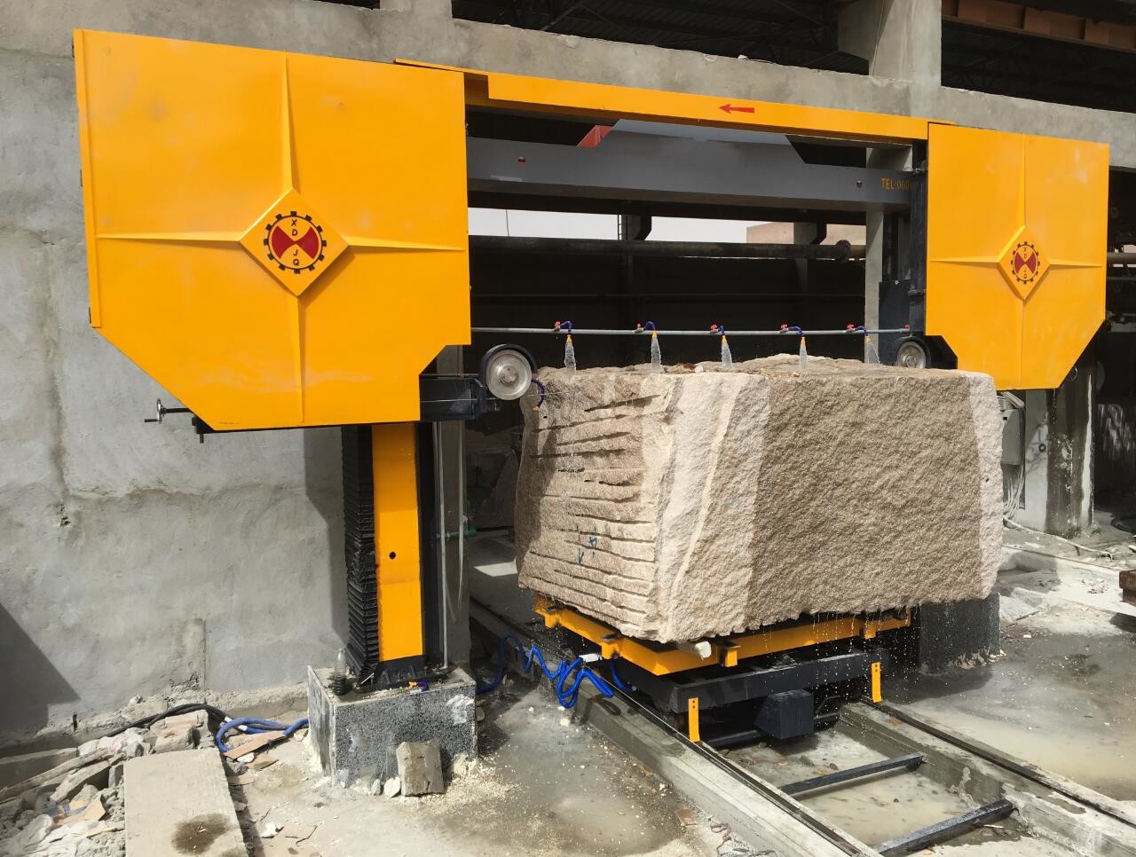3500x3500x2100mm Diamond Wire Saw Cutting Machine For Limestone