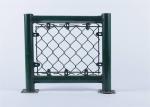 Green Vinyl Coated Chain Link Fence Corrosion Resistant For Playground