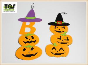 Wholesale New Halloween pendant non - woven pendant creative festive fence blanket decorated with pumpkin ornaments from china suppliers