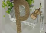 Letter P Gold Sparkle Letters , Glitter Stick On Letters For Bedroom