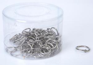 Wholesale Metal nickel 25mm(1&quot;)loose leaf ring book binding ring hinged snap ring in PVC tube from china suppliers