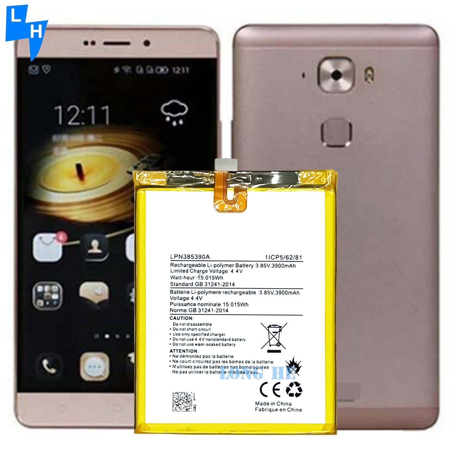 Rechargeable Batteries for Hisense E76 mini LPN385390A 3900mAh Mobile Phone Battery