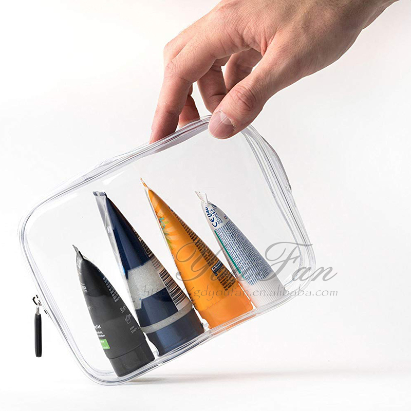 Plain Transparent Travel Wash Bag Premium PVC Made For Men / Women