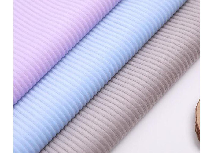 Green / Pink 200g Printed Corduroy Fabric 100% Cotton For Pants