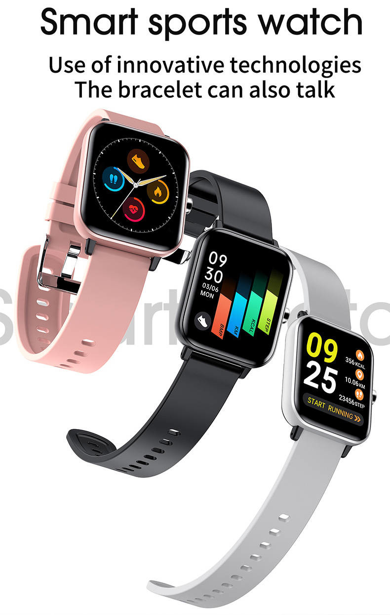 180mAh Bluetooth IOT Devices Fitness Smartwatch BT Music Calories Burn For Workout