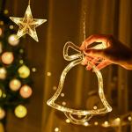 3.5M LED Star Deer Tree Bell 220V 110V Christmas Garland Fairy Curtain String