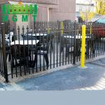 2.5m Powder Coated Tubular Fencing Home Garden Black Top Sharp