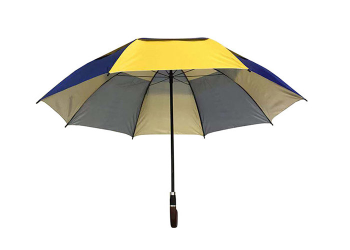 Anti Wind Double Canopy Golf Umbrella Windproof Frame For Windy Weather