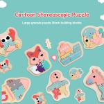 Macaron 3D Wooden Block Puzzle Toys Wooden Animal Blocks