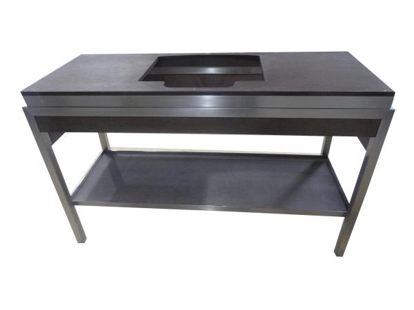 American star hotel Custom made polished stainless steel bathroom vanity base
