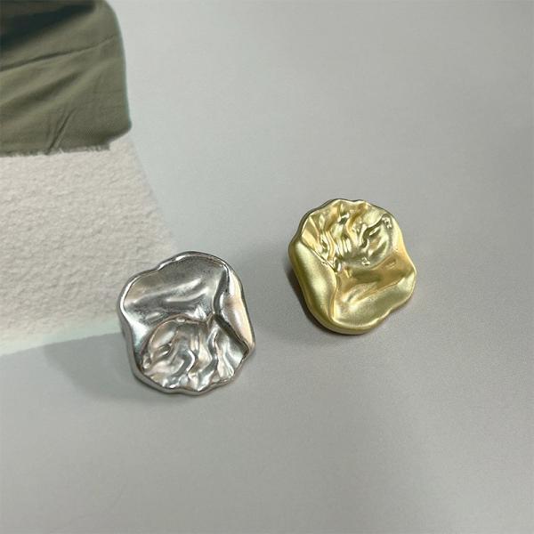 9MM Designer Silver Gold Sewing Coat Pearl Luxury Winter Rhinestone Metal