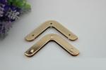 Europe standard light gold right-angle metal handbag corner purse protector
