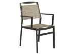 Textilene And Aluminum Outdoor Arm Dining Chairs For Patio Restaurant