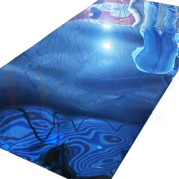 AISI 316 316L Sapphire Blue Color Coated Stainless Steel Sheet Mirror Finish